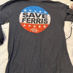 Gildan Gray 'Save Ferris' Short Sleeve Tee